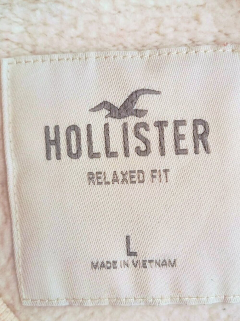 Hollister Saint Tropez France Marlin Crewneck Sweatshirt - Size L, Cream / Pink - Picture 5 of 7